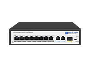 8 port 10/100m poe switch with 1 gigabit sfp