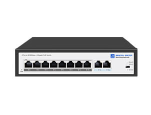 8 port 10/100m poe switch with 2 gigabit RJ45