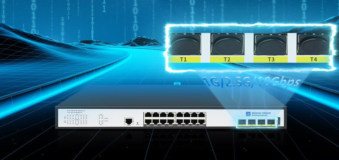 16 port Layer 3 Managed poe switch with 4-10Gb SFP+