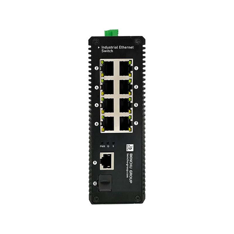 DIN-rali 8 port 10/100M PoE Switch