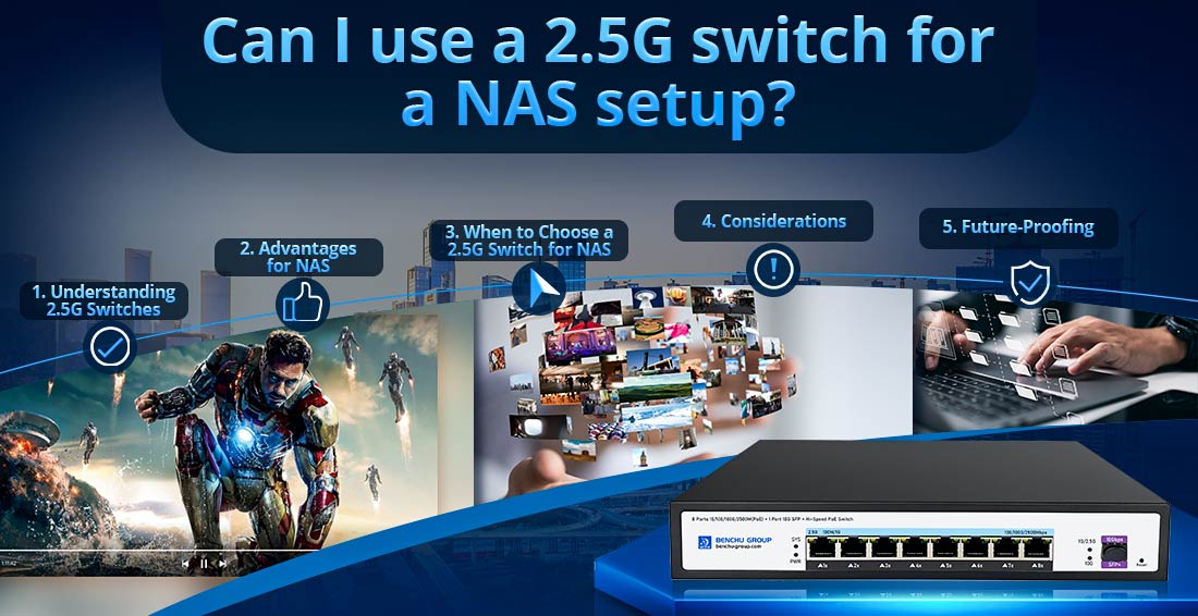 Can I use a 2.5G switch for a NAS setup?