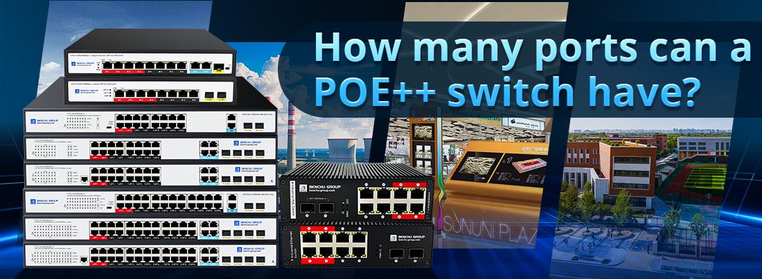 How many ports can a POE++ switch have?