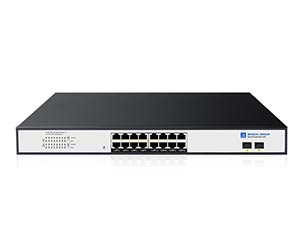 16 Ports Gigabit WEB Managed PoE+ Switch With 2 Gigabit SFP Uplink