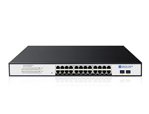 24 Port Gigabit WEB Managed PoE Switch With 2 Gigabit SFP Uplink