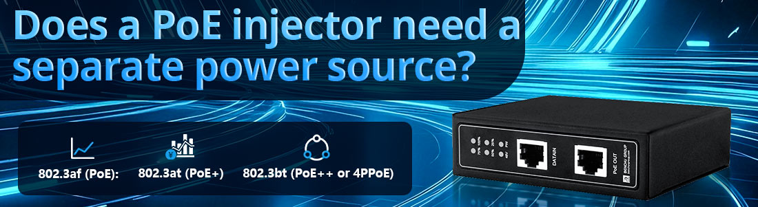 Does a PoE injector need a separate power source?