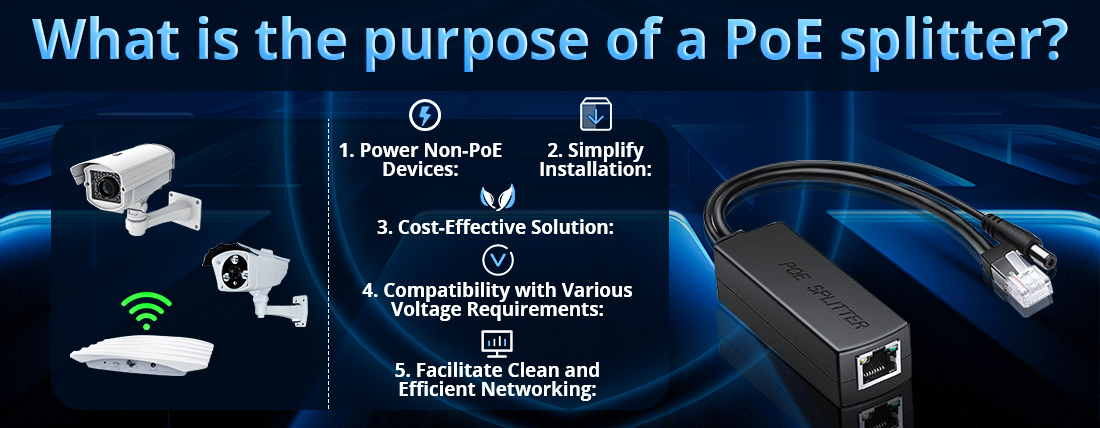 What is the purpose of a PoE splitter