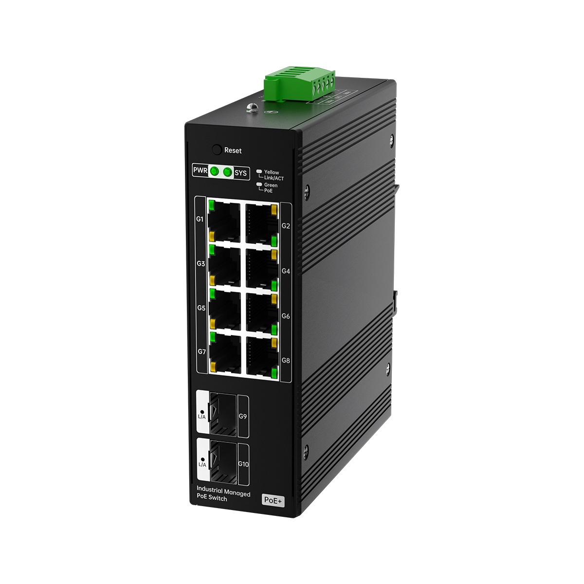 web managed poe switch 8 port