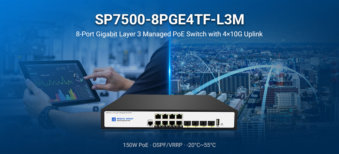 8-Port Gigabit Layer 3 Managed PoE Switch 8-Port Gigabit Layer 3 Managed PoE Switch