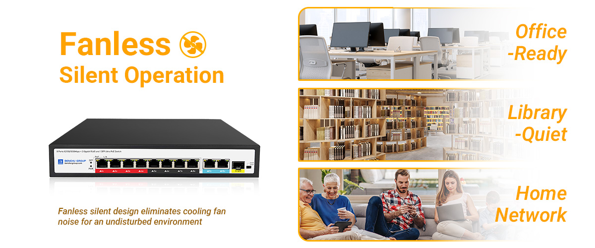 Fanless, Quiet Operation