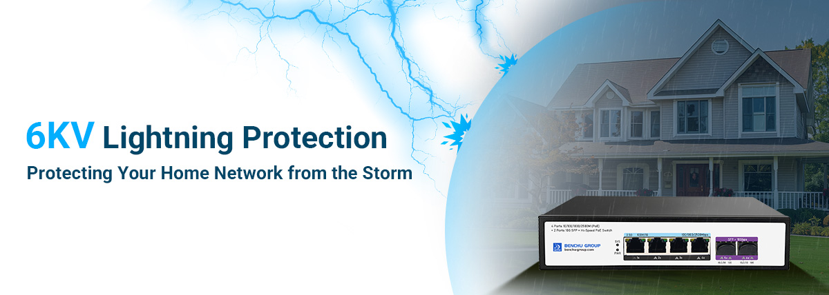 4 Ports 2.5Gb PoE switch with 6KV lightning protection 4 Ports 2.5Gb PoE switch with 6KV lightning protection
