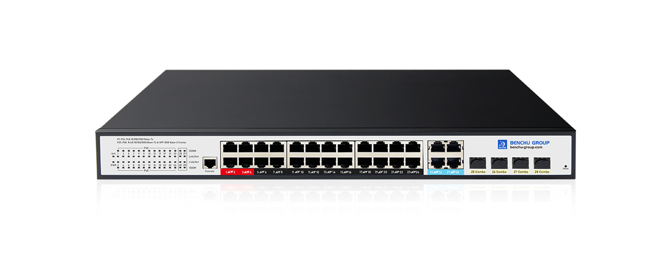 24-Port L2+ Managed Gigabit Commercial PoE++ Switch with 4 Combo SFP