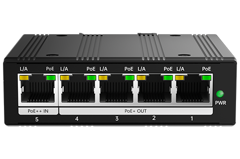 BENCHU IES7211-EX04G-BT90 5-Port Industrial Gigabit PoE Passthrough Switch