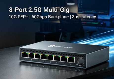 BENCHU GROUP lance un commutateur de bureau 8 ports 2,5 GbE avec SFP+ 10G, redéfinissant la connectivité multigigabit pour les professionnels et les PME.