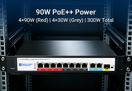 Commutateur PoE++ 802.3bt haute puissance de nouvelle génération fournissant 90 W par port pour les déploiements réseau avancés