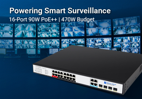 BENCHU lance le SP5220-16PGE4GC-4BT, un commutateur PoE++ Gigabit haute puissance à 16 ports conçu pour les déploiements Edge de demain.
