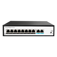 8 Port Fast Ethernet PoE Switch with 2 fast uplink