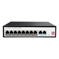 8 port 10/100/1000m poe switch with 2 gigabit uplink 8 Port gigabit unmanaged PoE Switch with 2 gigabit rj45 uplink